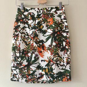 Club Monaco Modern Floral Pencil Skirt